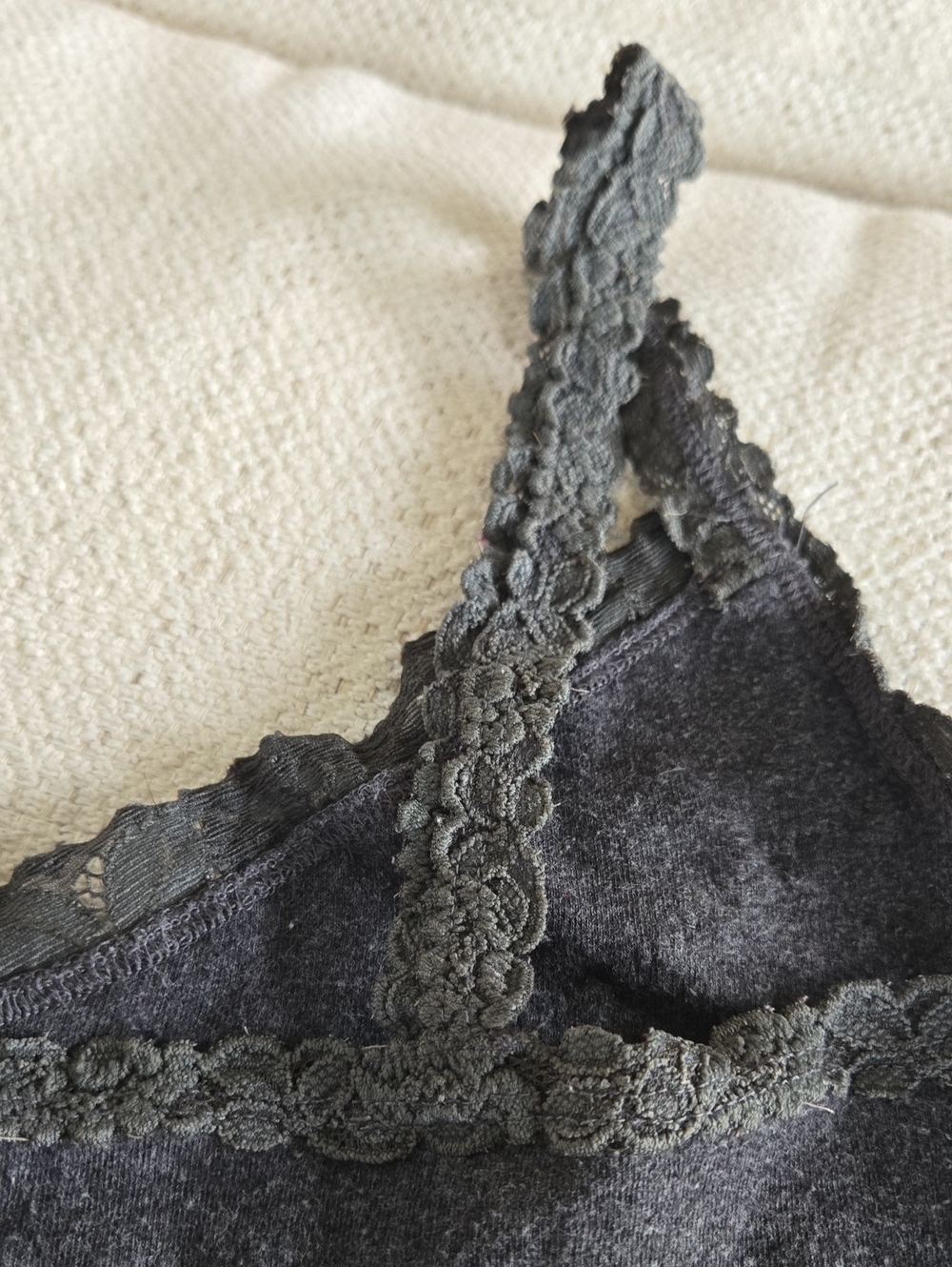 Vintage Y2K Abercrombie & Fitch 2000s Lace Bow Trim Fitted Cami Fairy Tank Top S - Picture 11 of 14